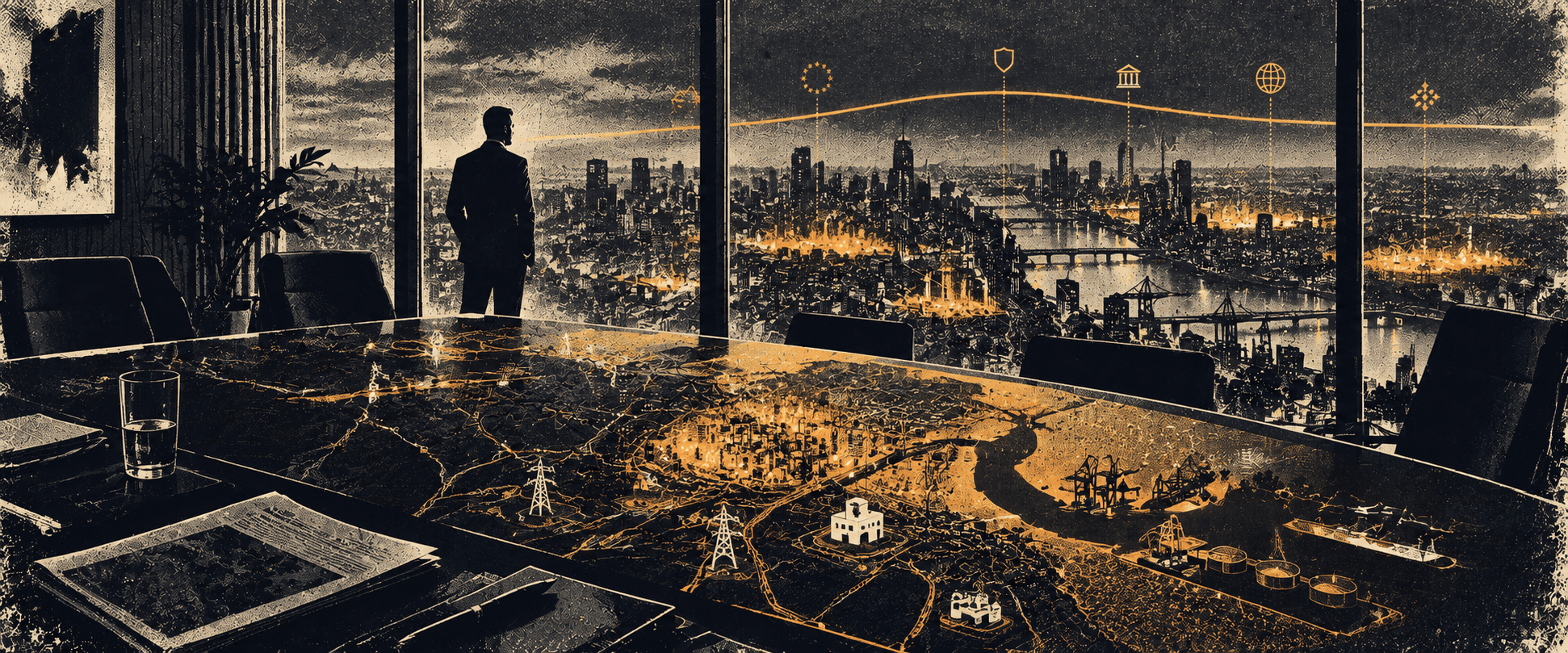 Executive Master in Strategic Cyber Governance — editorial hero illustration